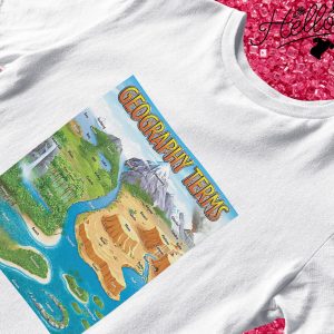 Geography terms 90's map shirt