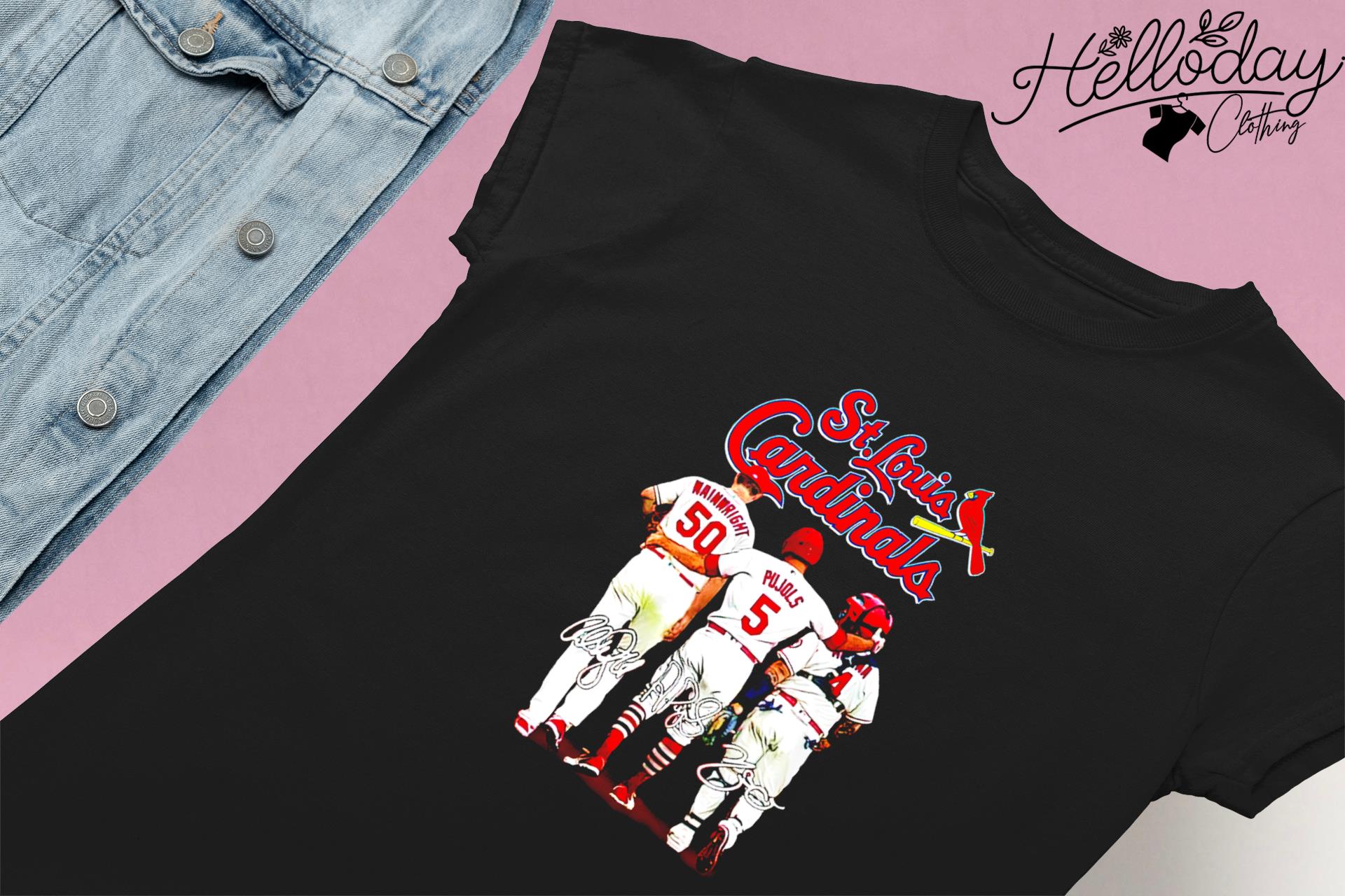 St Louis Cardinals Adam Wainwright Albert Pujols and Yadier Molina 2022  farewell tour signatures shirt, hoodie, sweater, long sleeve and tank top