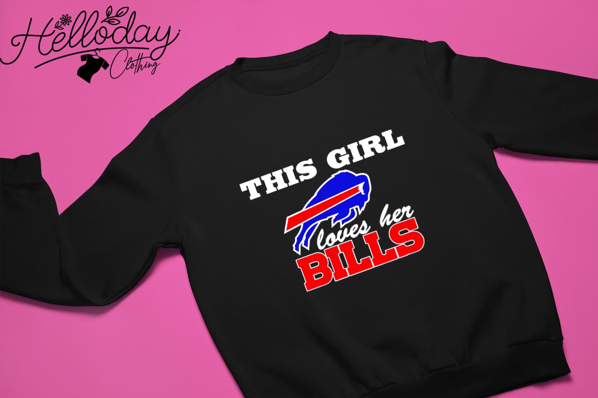 Cutest BILLS Fan Women's Jersey Style T-shirt Makes a 