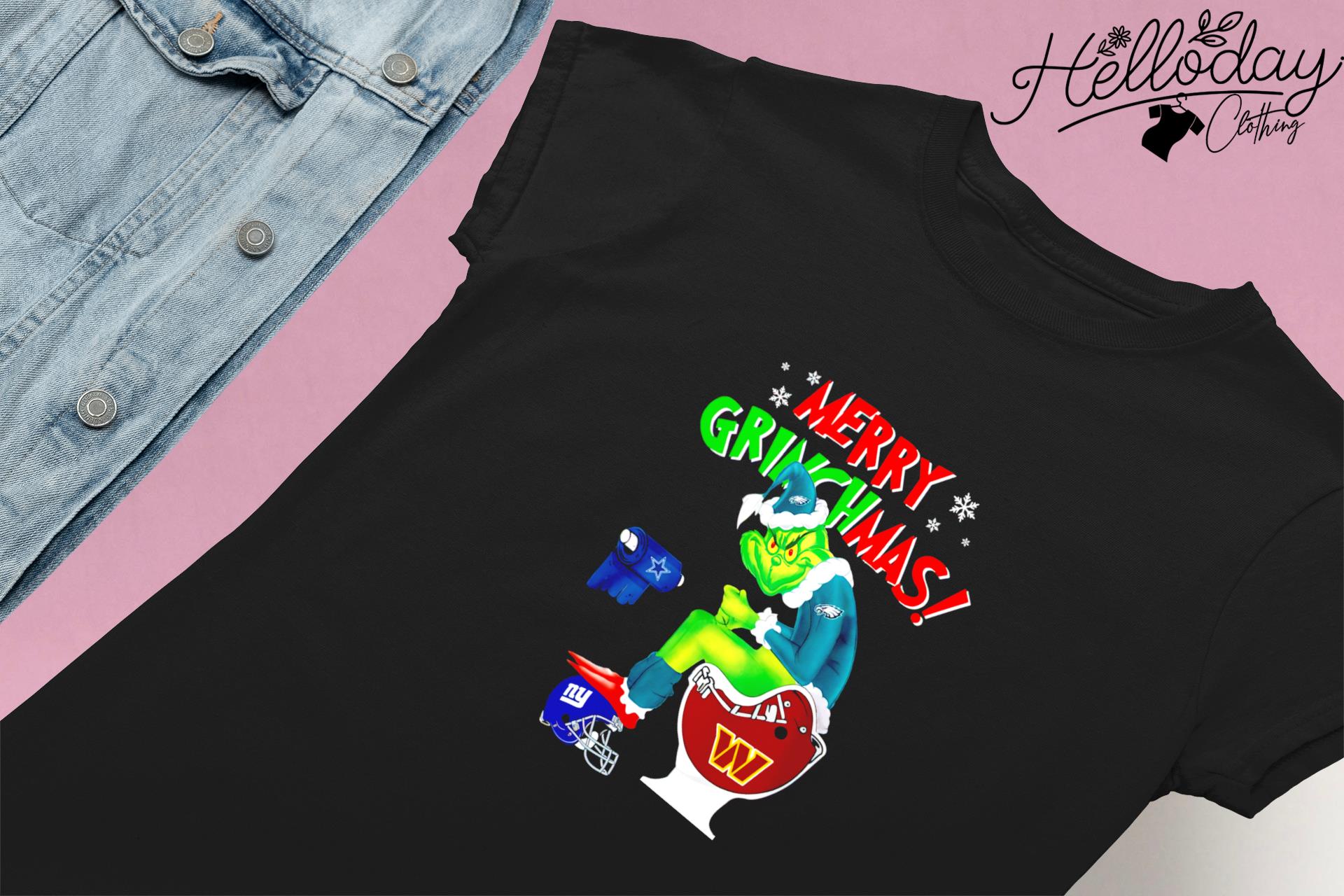 Official The Grinch Washington Commanders Dallas Cowboys Philadelphia  Eagles Shirt, hoodie, sweater, long sleeve and tank top