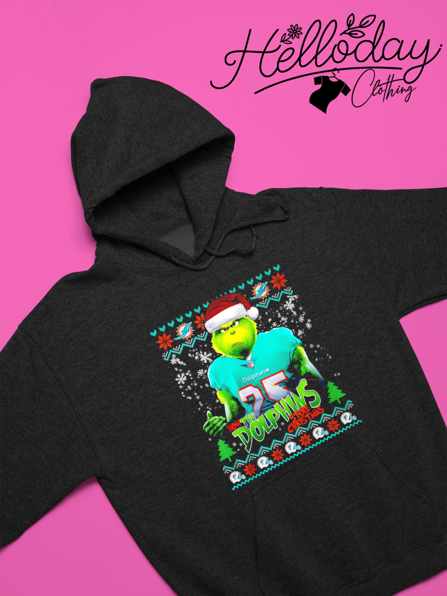 The Grinch How The Miami Dolphins Stole Christmas shirt, hoodie, sweater,  long sleeve and tank top