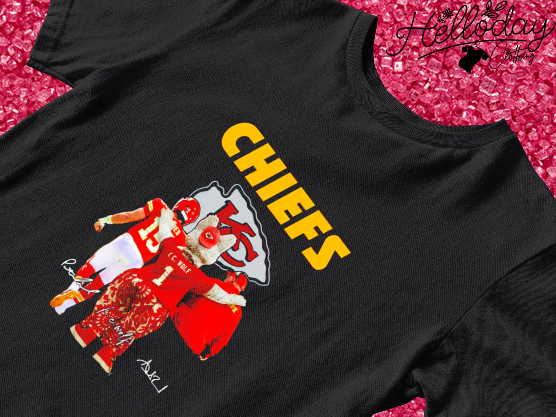 The Chiefs Patrick Mahomes Kc Wolf And Andy Reid Signatures Shirt, hoodie,  sweater, long sleeve and tank top