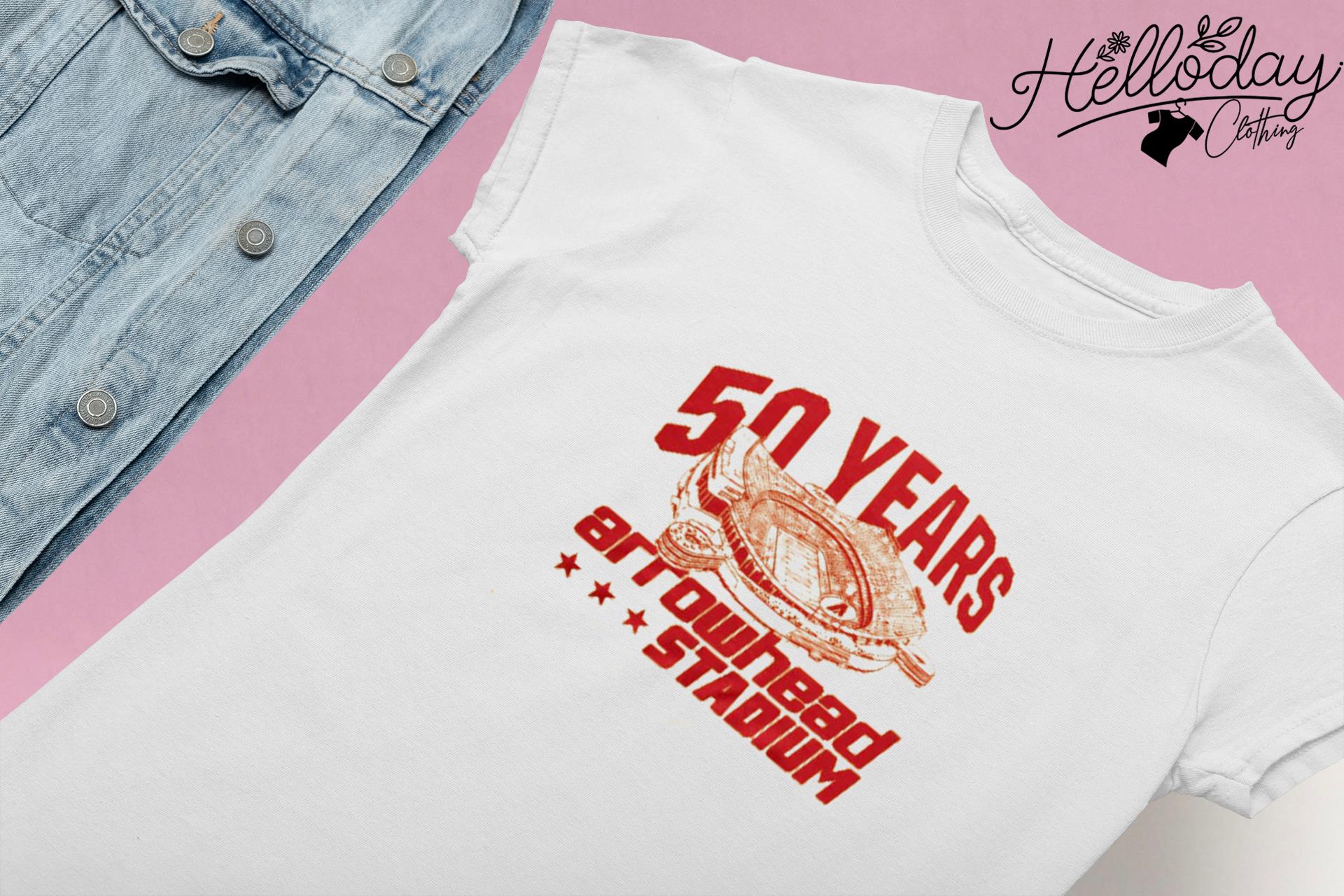 50 years Arrowhead stadium star shirt, hoodie, sweater and v-neck