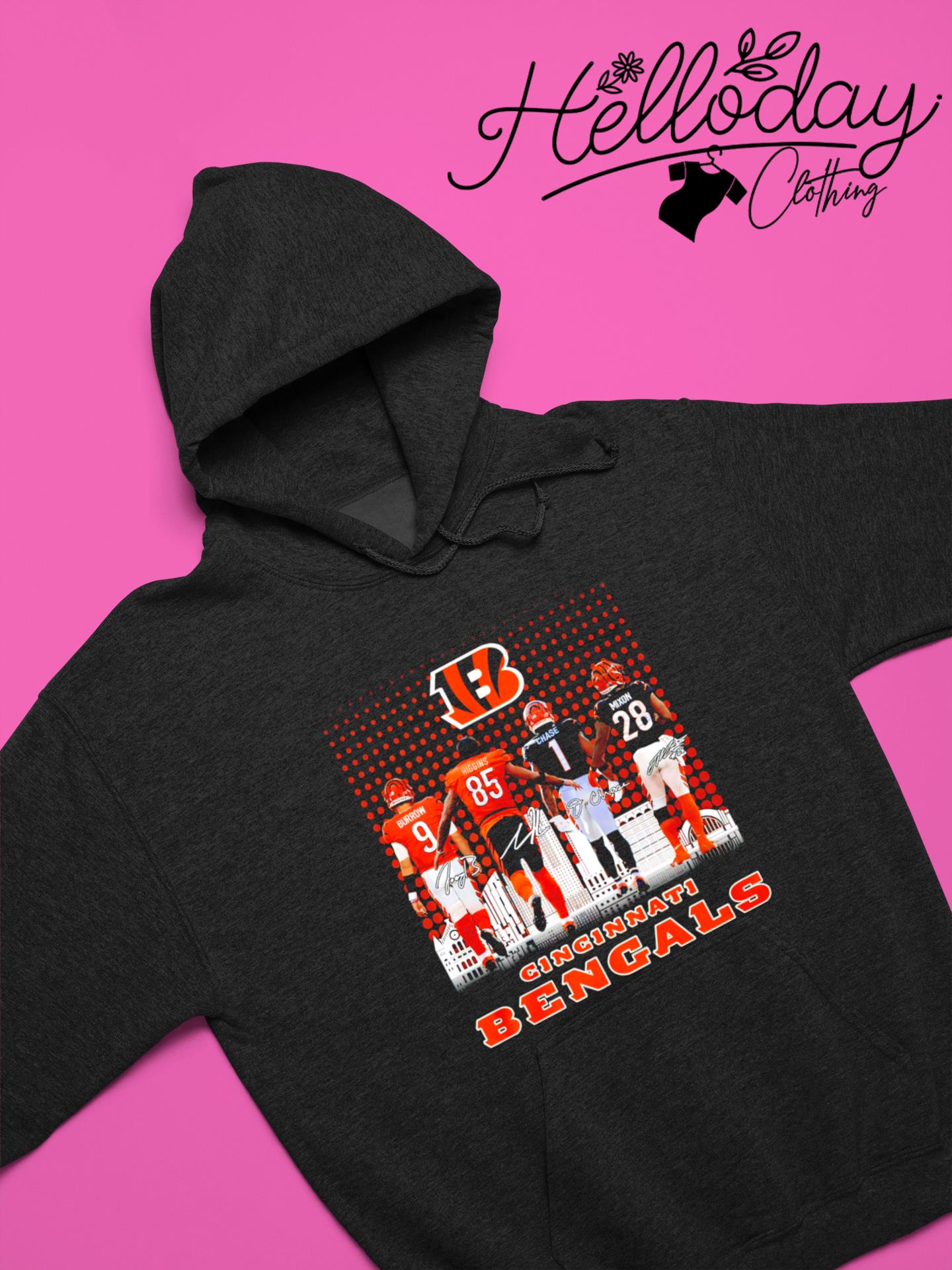 Hot The Bengals Joe Burrow Joe Mixon Ja'marr Chase Tee Higgins Abbey Road  Shirt, hoodie, sweater, long sleeve and tank top