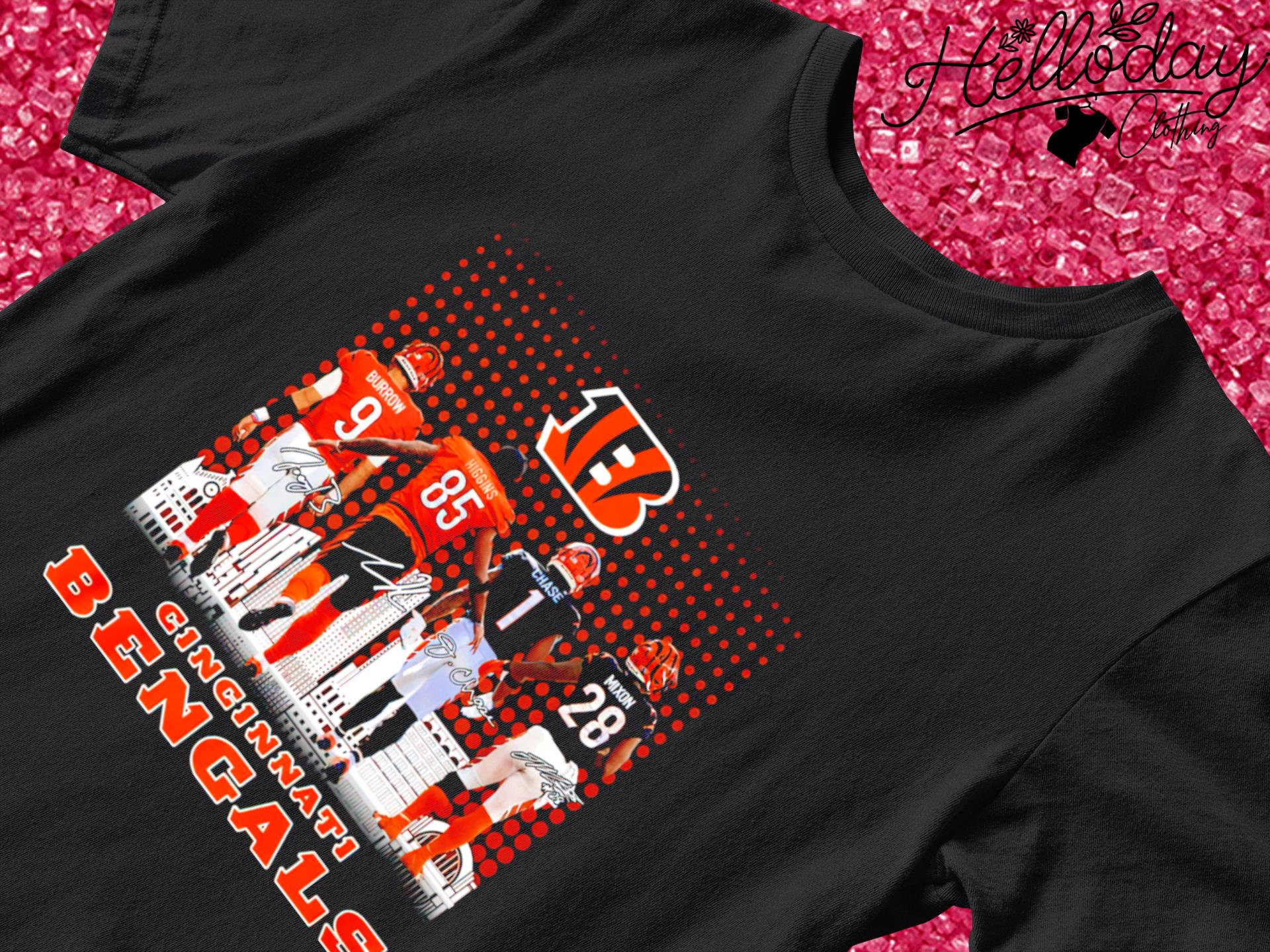 The Bengals Tee Higgins Joe Mixon Ja'marr Chase Joe Burrow Abbey Road  Signatures Shirt, hoodie, sweater, long sleeve and tank top