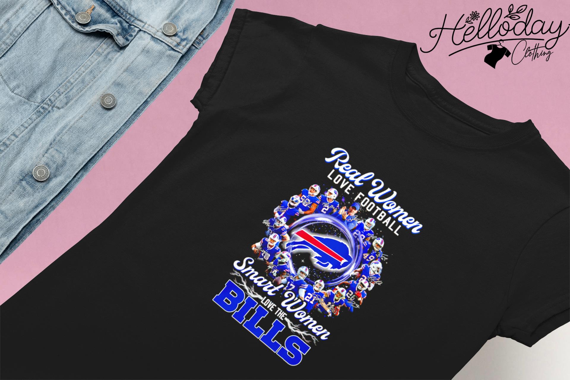 Buy Real Women Love Football smart Women Love The Bills Shirt For Free  Shipping CUSTOM XMAS PRODUCT COMPANY