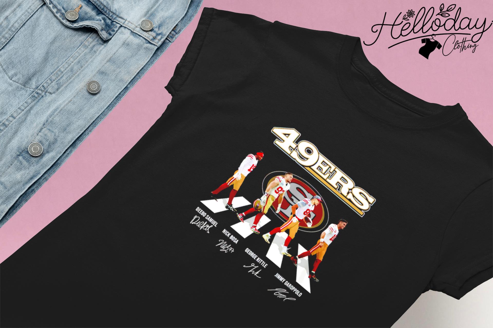 The Niners San Francisco 49ers abbey road signatures T-Shirt - Peanutstee