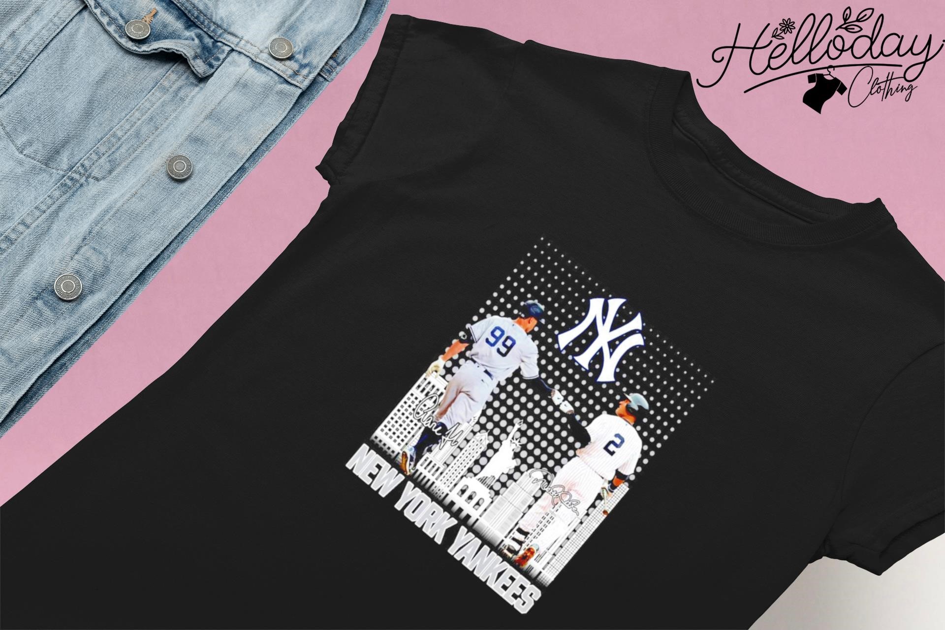 Derek Jeter and Aaron Judge New York Yankees city skyline shirt, hoodie,  sweater, long sleeve and tank top