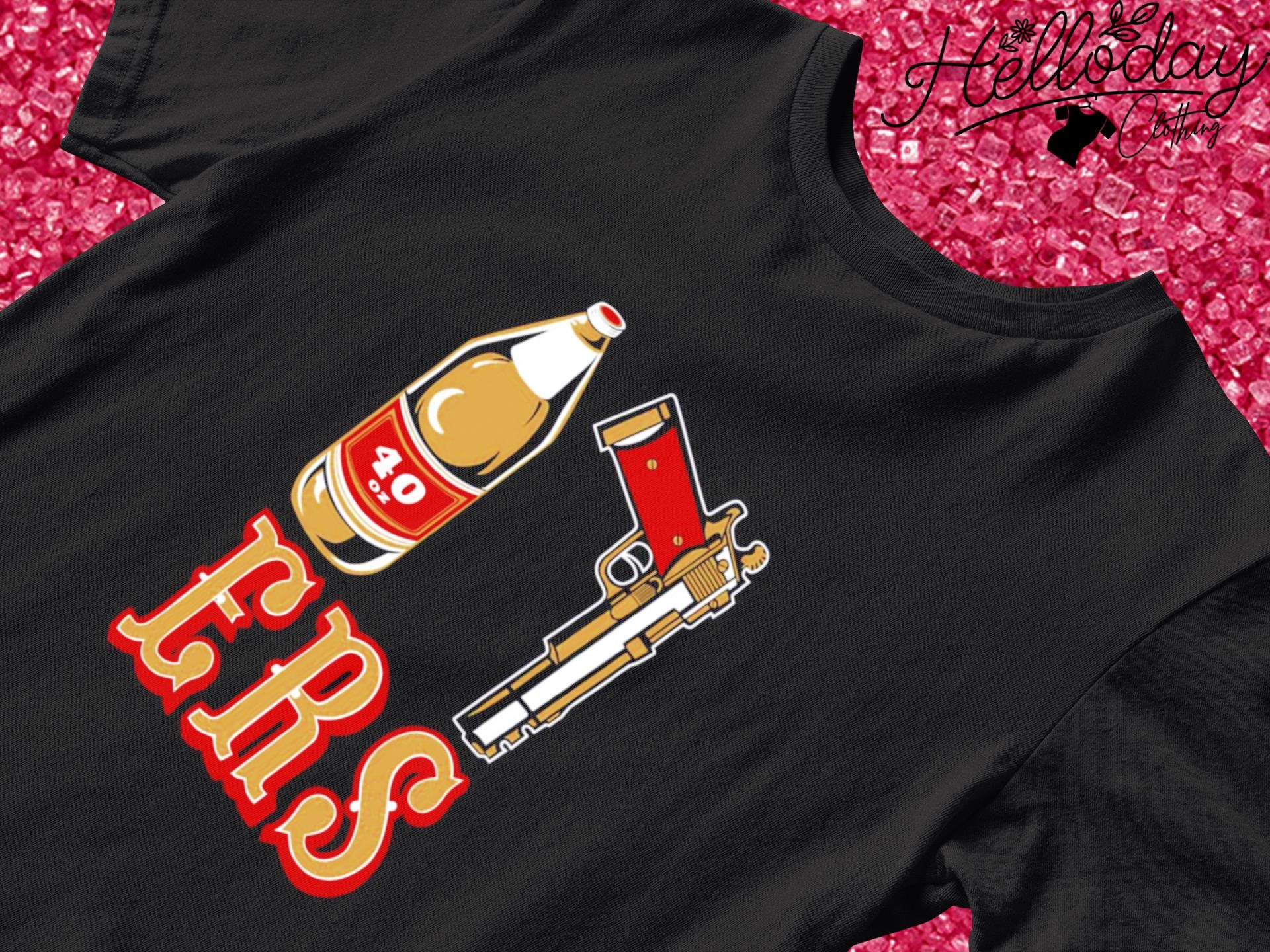 San Francisco 49ers 40oz Beer Guns 2023 T-shirt