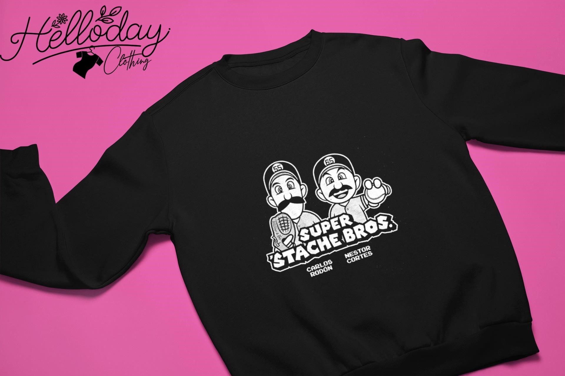 Super 'Stache Bros Carlos Rodon and Nestor Cortes funny 2023 T-shirt,  hoodie, sweater, longsleeve and V-neck T-shirt