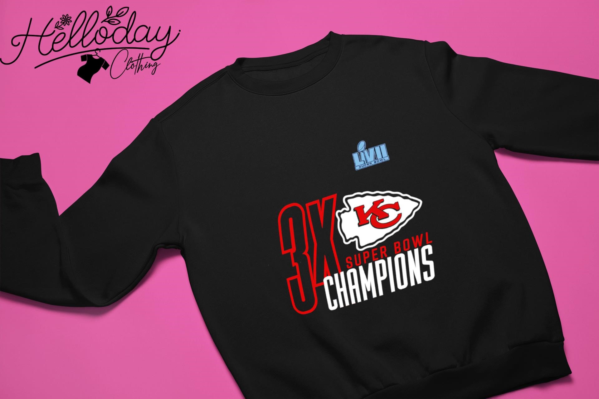 Livii 3x Kansas city Chiefs super bowl champions 2023 shirt, hoodie,  sweater, long sleeve and tank top