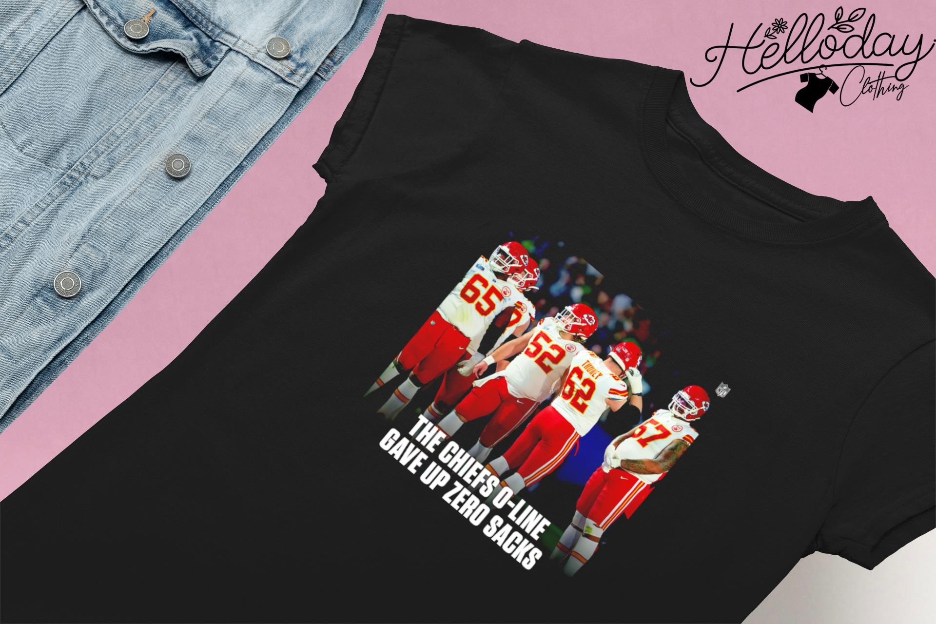 Zero sacks allowed by the KC Chiefs' O-Line in the Super Bowl shirt, hoodie,  sweater, long sleeve and tank top