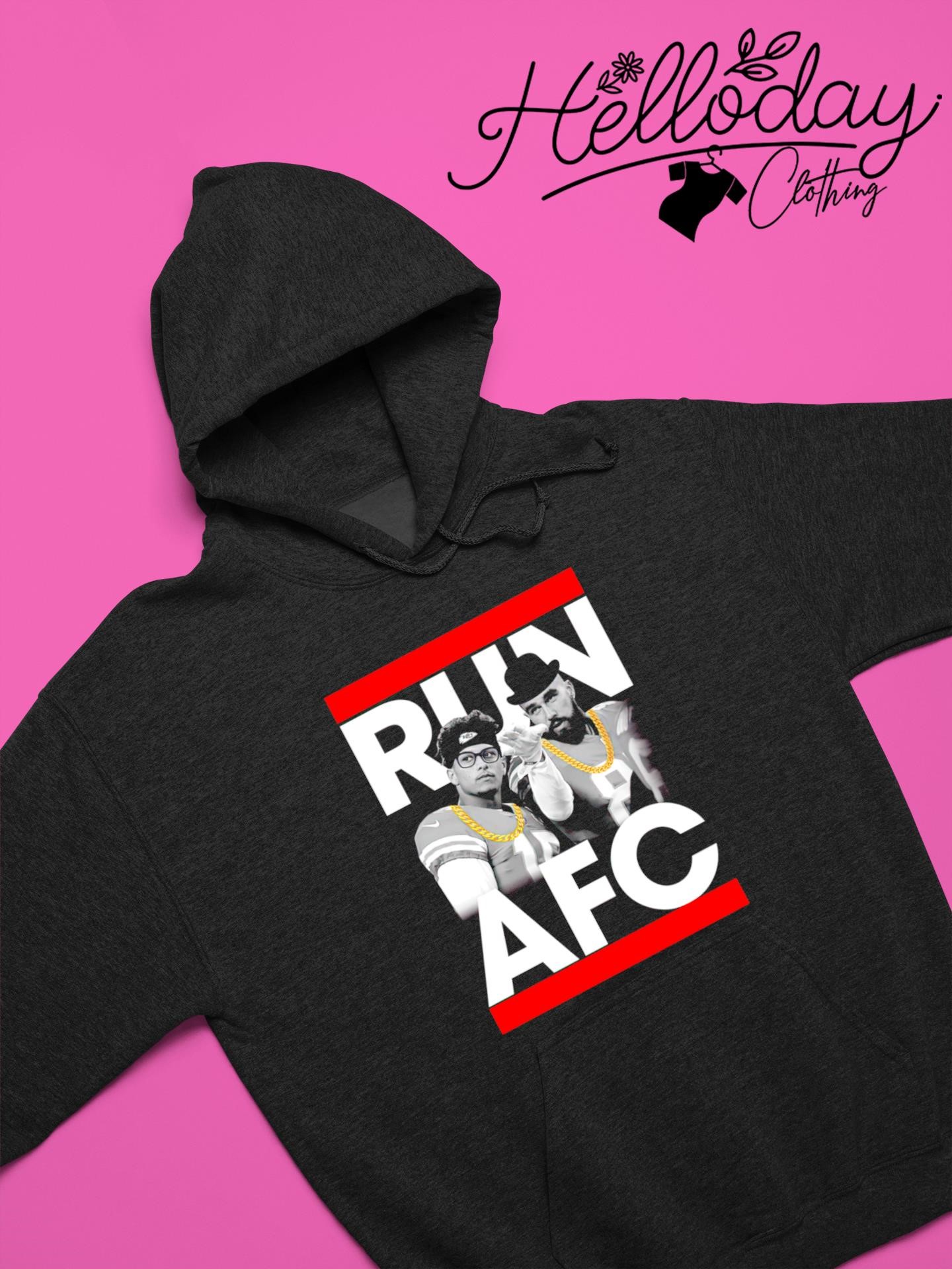 : Patrick Mahomes Travis Kelce Run Afc Tshirt, Sweatshirt, Long  Tee, Tank Tops, Hoodie for Men Women : Handmade Products