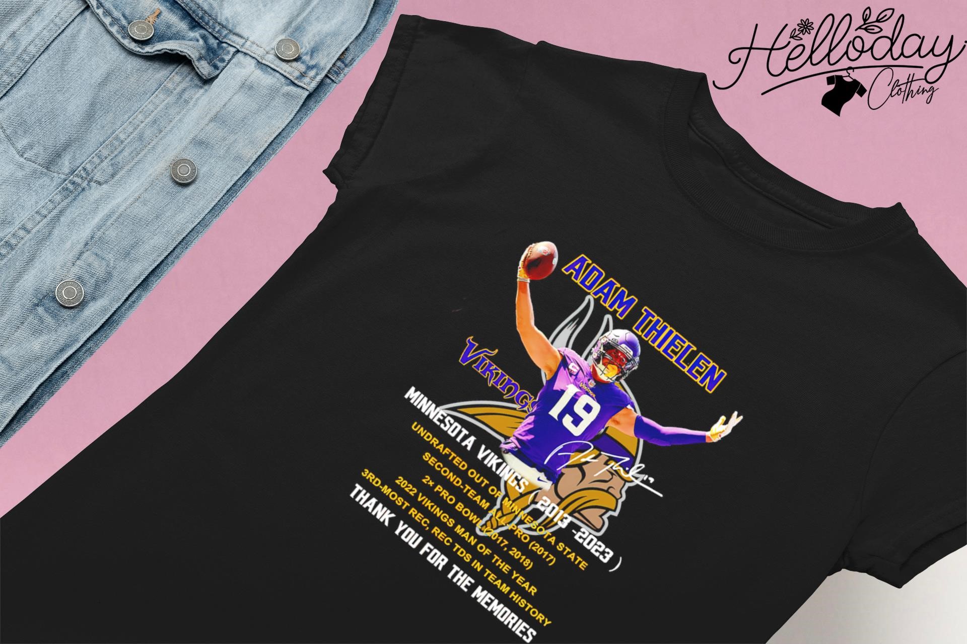 Minnesota Vikings 2013 – 2023 19 Adam Thielen Thank You For The