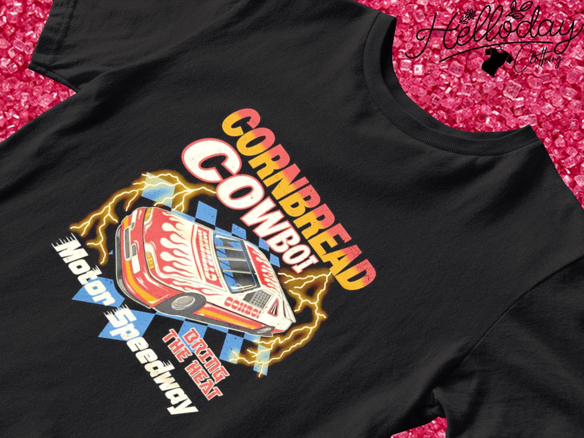 Cornbread cowboi racing motor speedway shirt