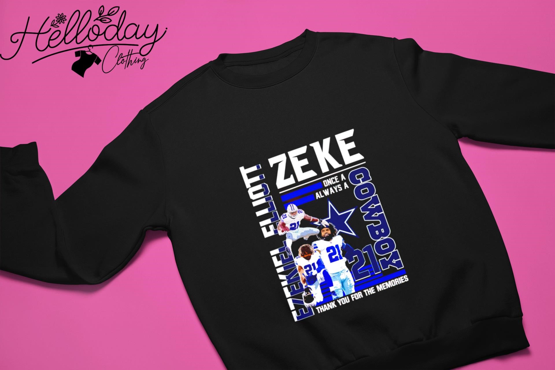 Ezekiel Elliott Zeke Cowboy thank you for the memories shirt