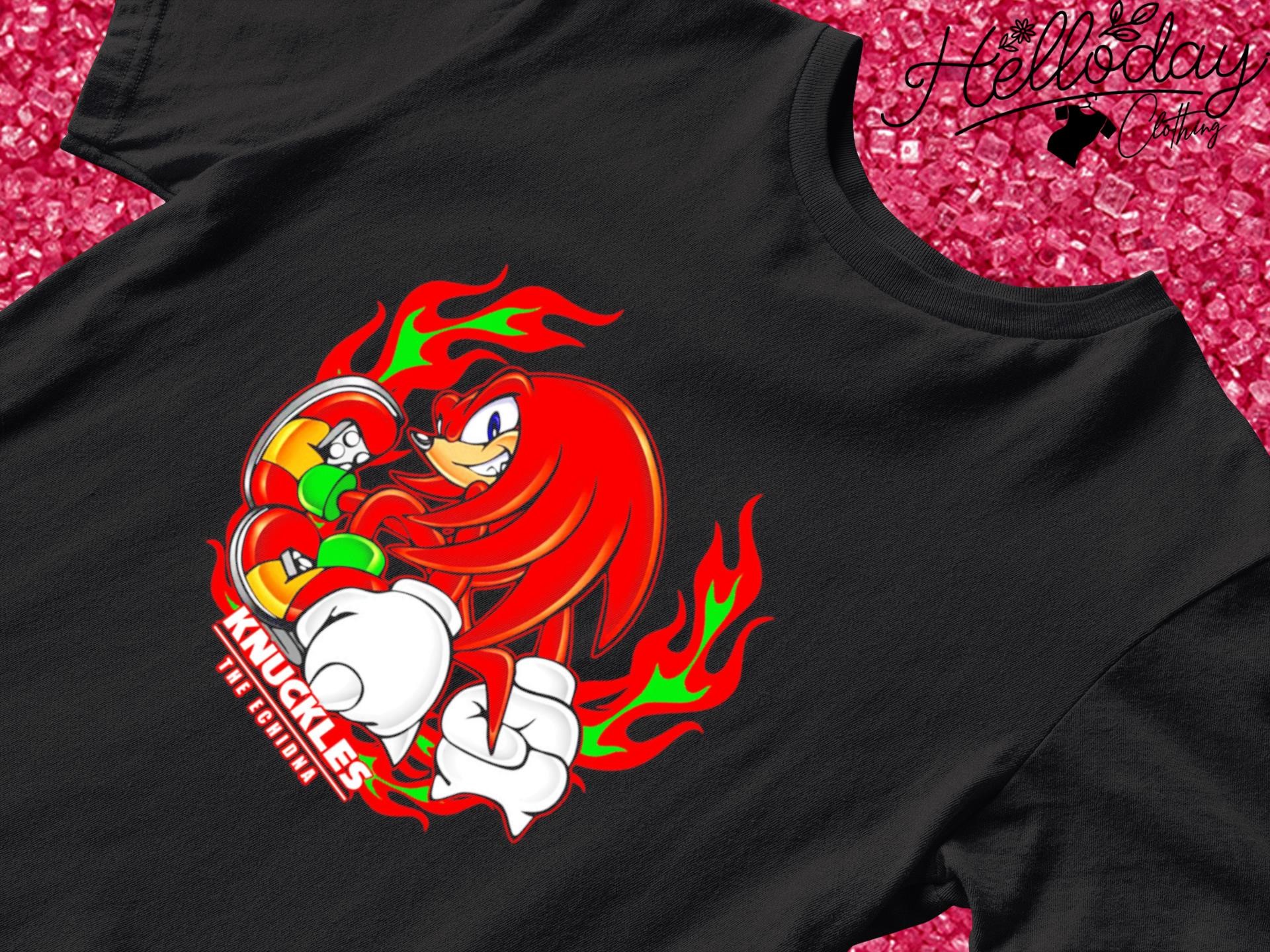 Knuckles the echidna power flame shirt