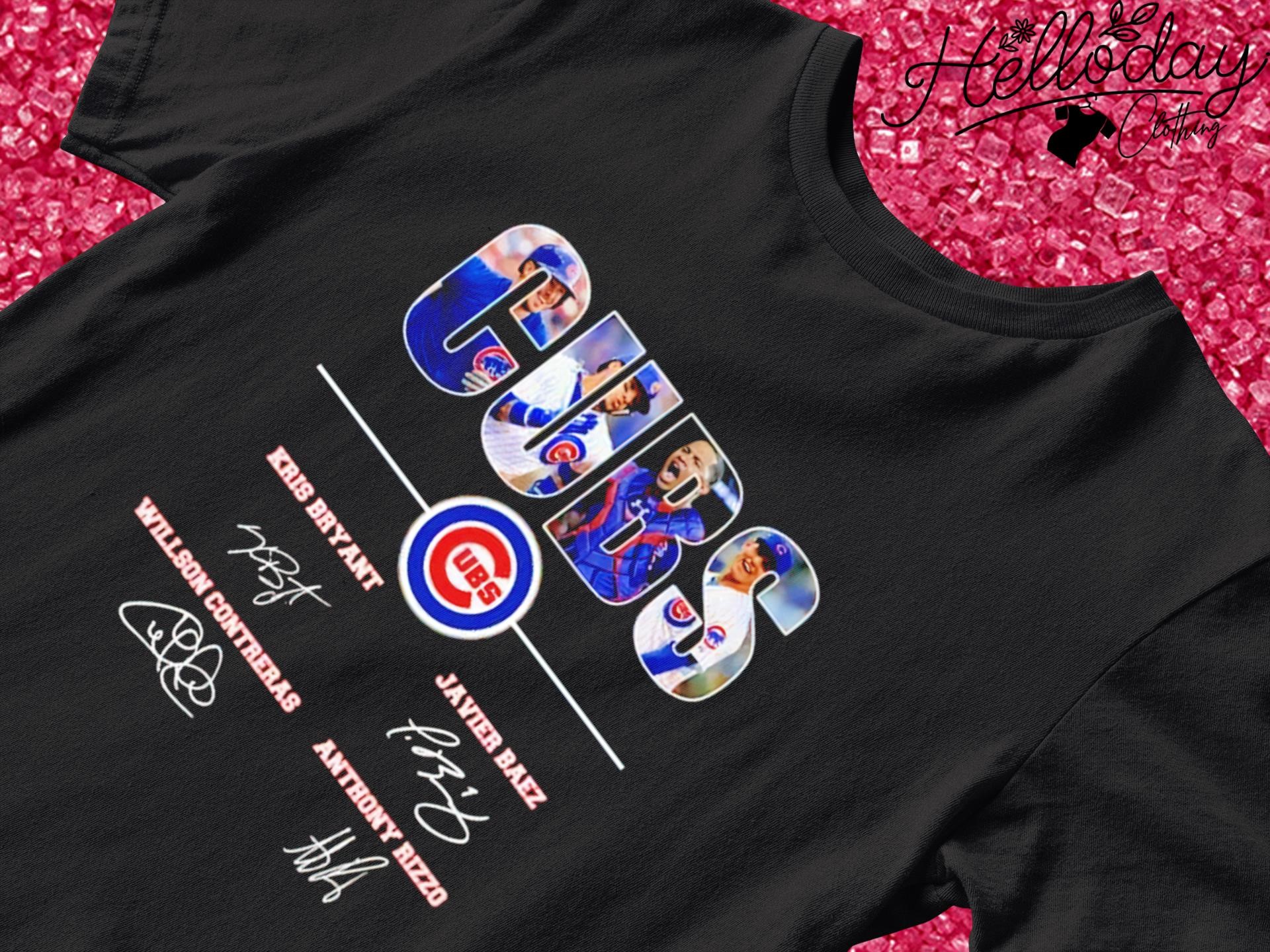 Chicago Cubs Kris Bryant Javier Baez Willson Contreras and Anthony Rizzo signature shirt