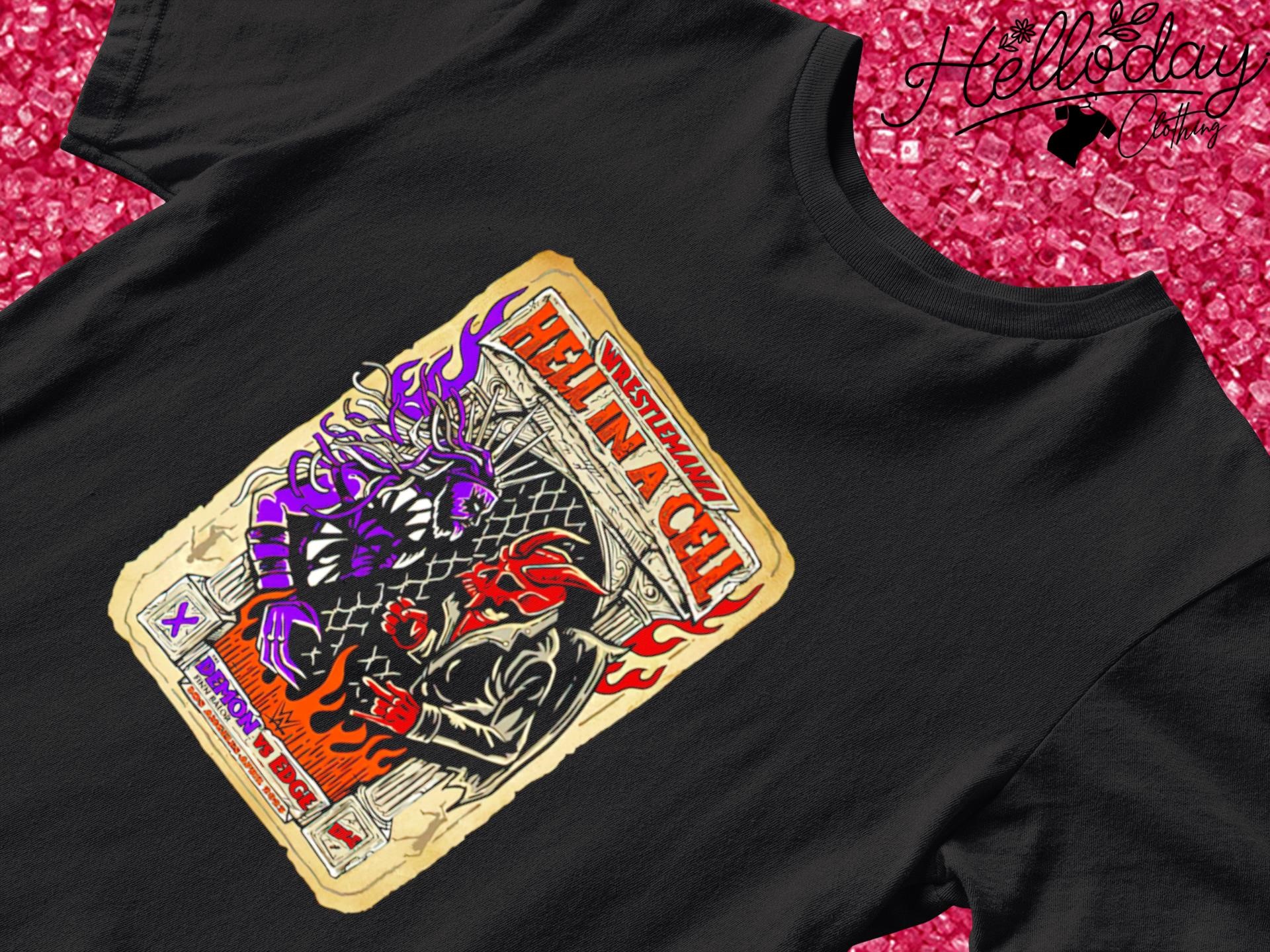 Demon vs Edge Wrestlemania hell in a cell shirt