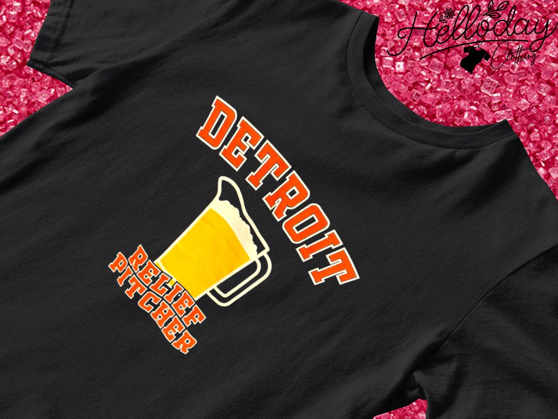 Detroit relief pitcher beer shirt