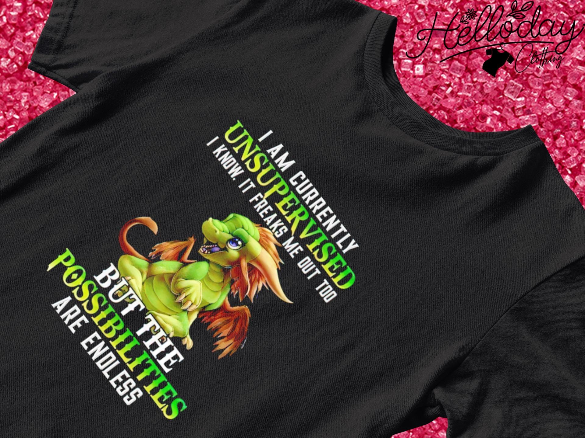 Dragon I am currently Unsupervised I know it freaks me out too T-shirt