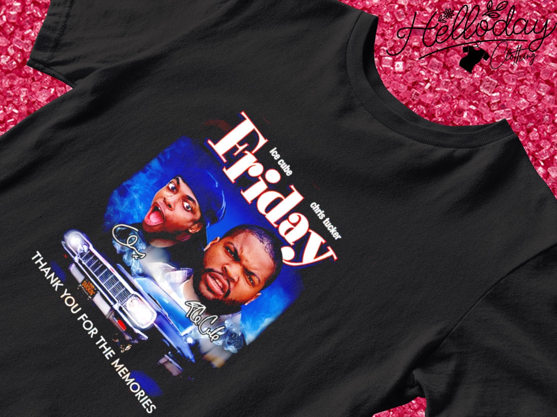 Ice Cube and Chris Tucker Friday Thank you for the memories signature shirt