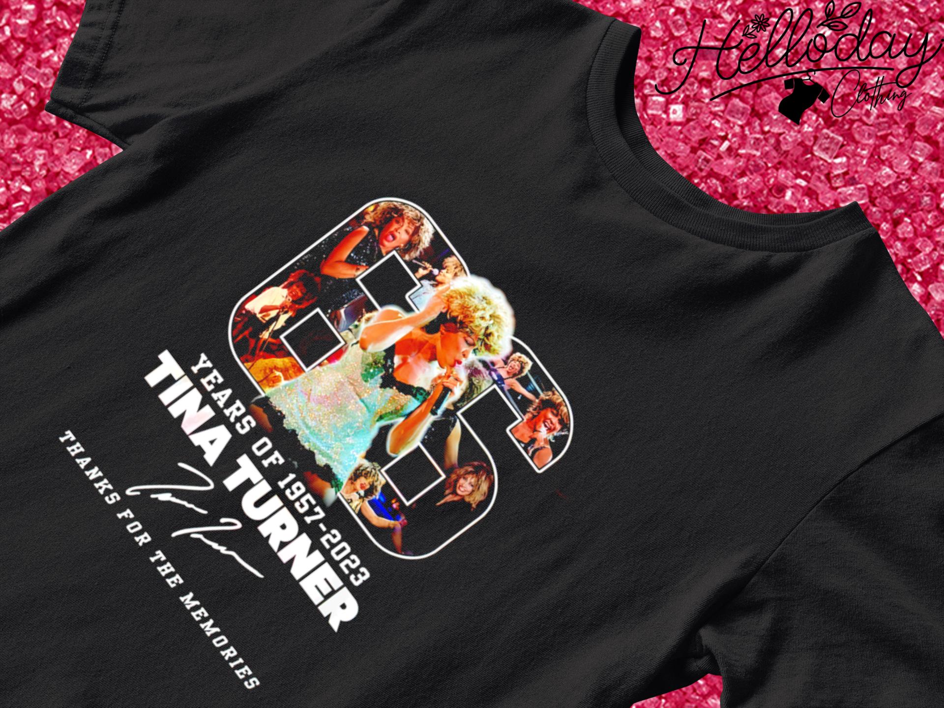 66 years of 1957-2023 Tina Turner thanks for the memories signature shirt
