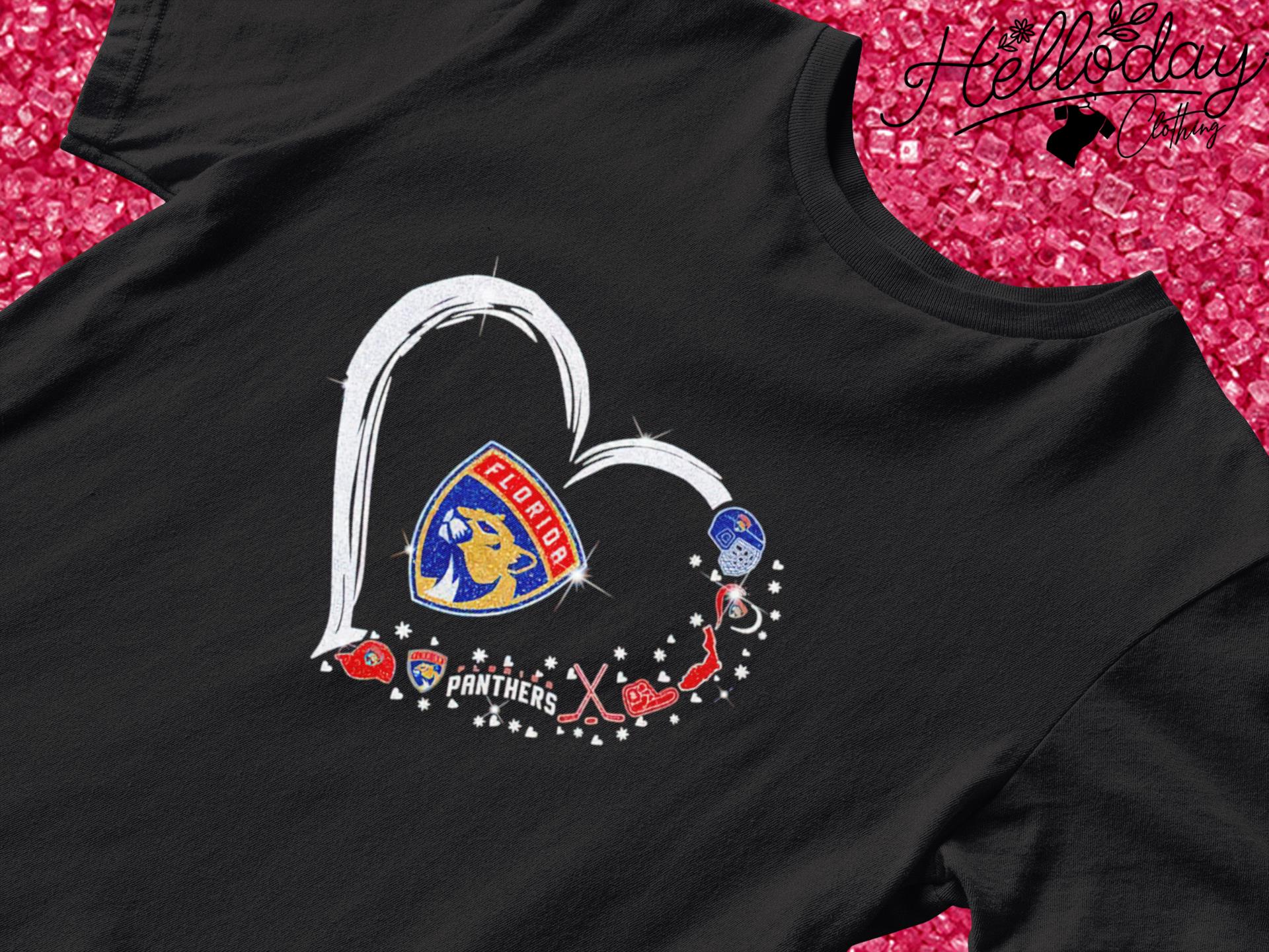 Florida Panthers glitter heart shirt