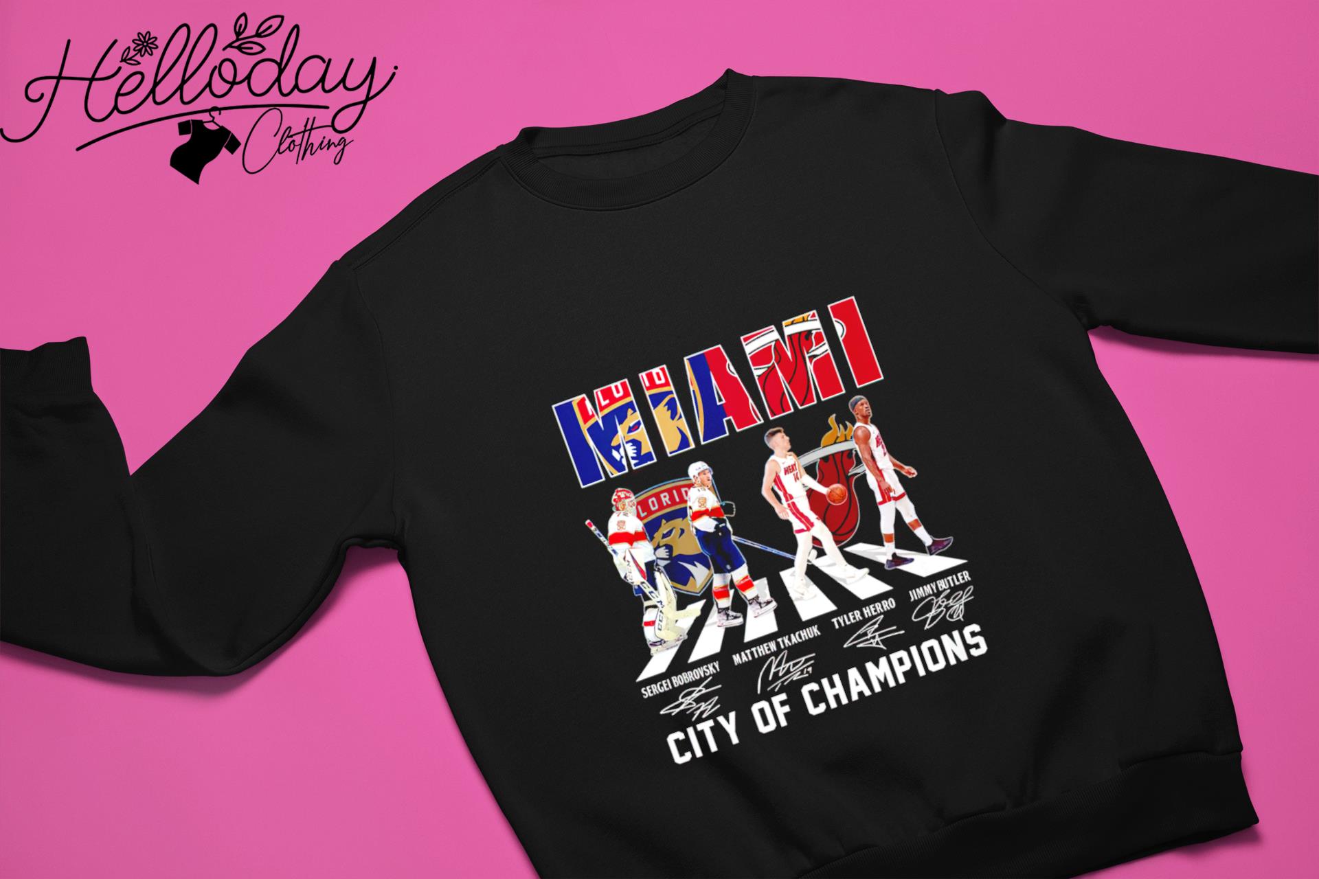 Official Miami Heat Florida Panthers City Of Champion Abbey Road