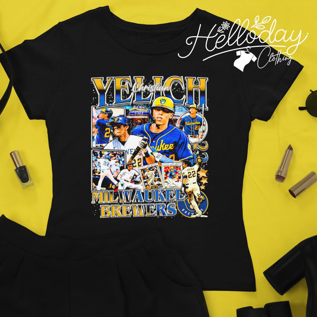 Christian Yelich 22 Milwaukee Brewers baseball player Vintage shirt,  hoodie, sweater, long sleeve and tank top