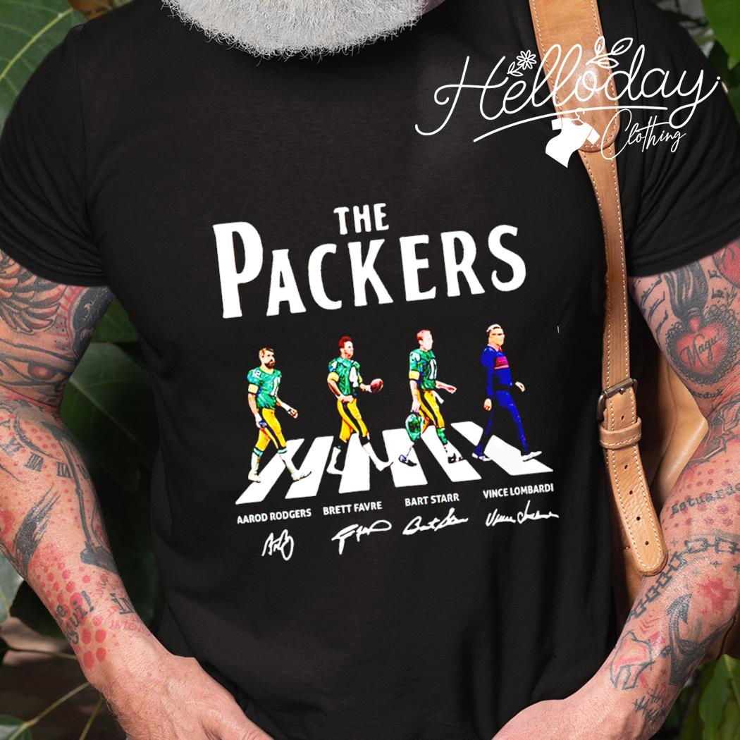 Green Bay Packers The Packers Abbey Road signatures t-shirt