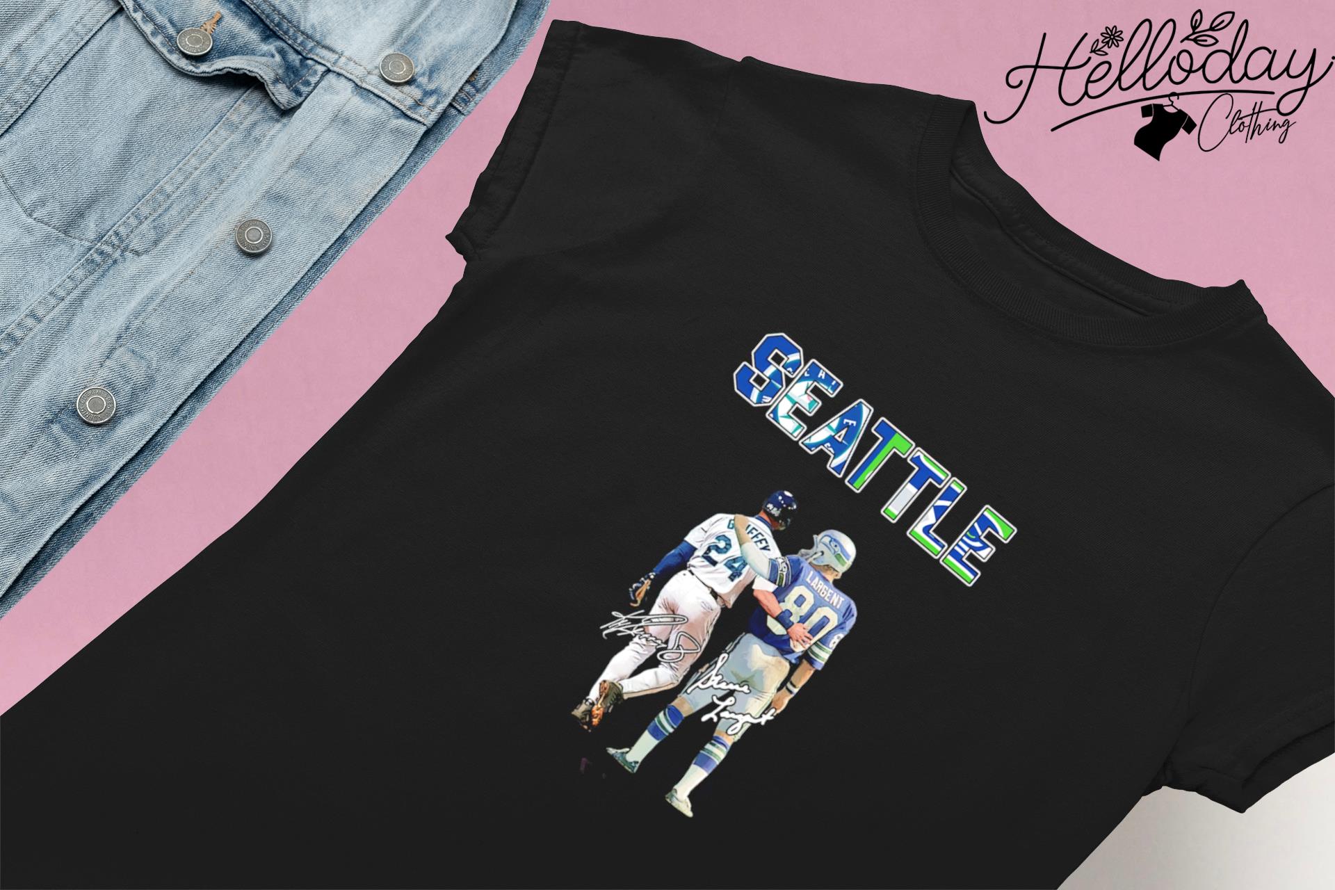 Ken Griffey Jr. and Steve Largent Seattle Mariners And Seahawks signatures  shirt, hoodie, sweater, long sleeve and tank top