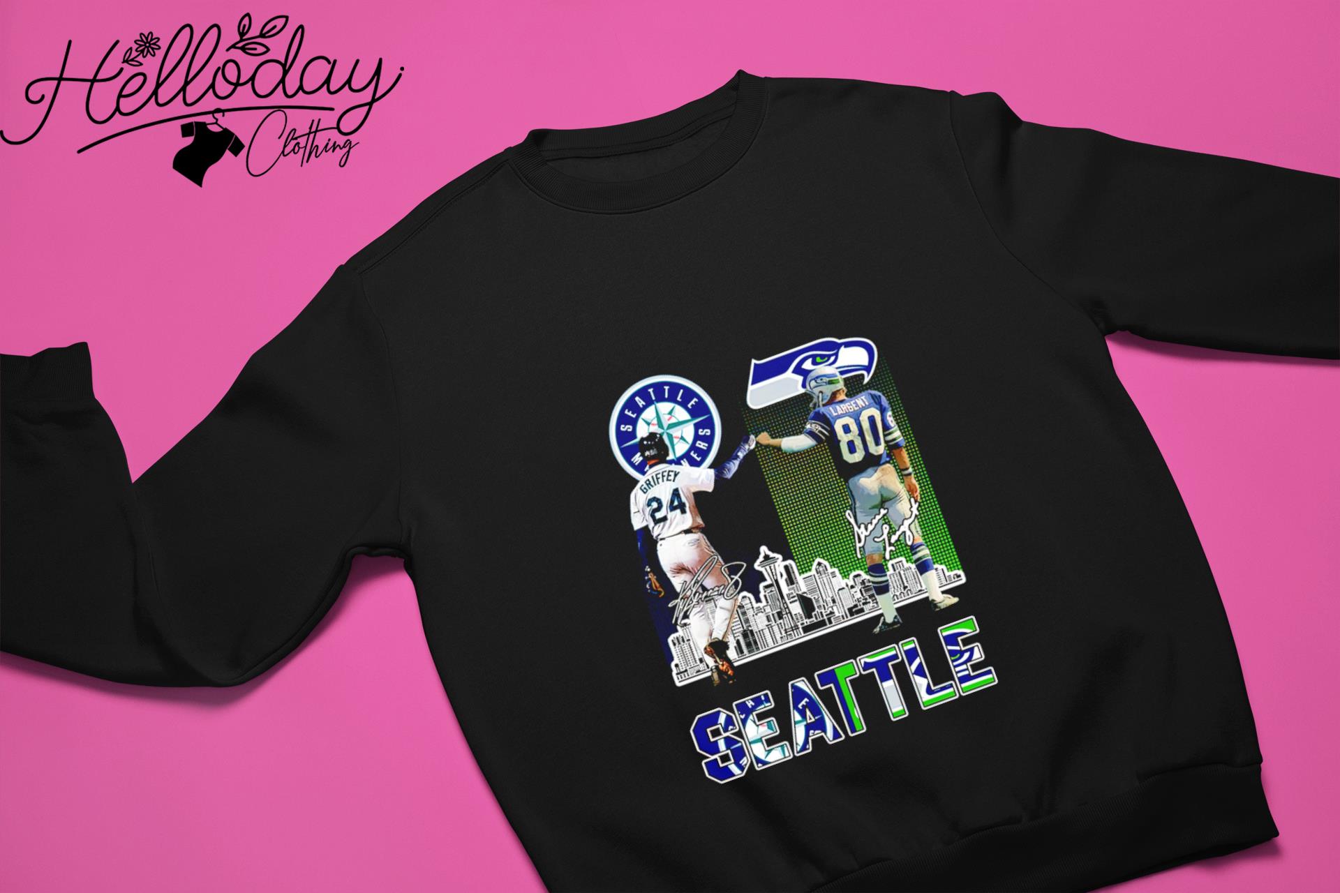 Ken Griffey Jr and Steve Largent Seattle City signatures shirt, hoodie,  sweater, long sleeve and tank top