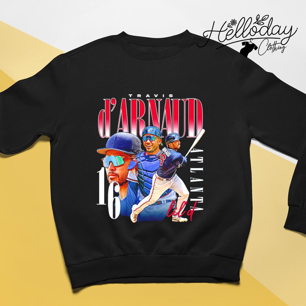 Travis D'arnaud #16 Atlanta Braves T Shirt Retro 90s Major League Baseball Sweatshirt  Hoodie Gift For Him And Her - Family Gift Ideas That Everyone Will Enjoy