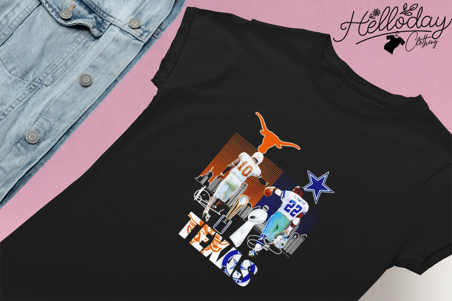 Vince Young Texas Longhorns And Emmitt Smith Dallas Cowboys Legend  Signature T-Shirt, hoodie, sweater, long sleeve and tank top