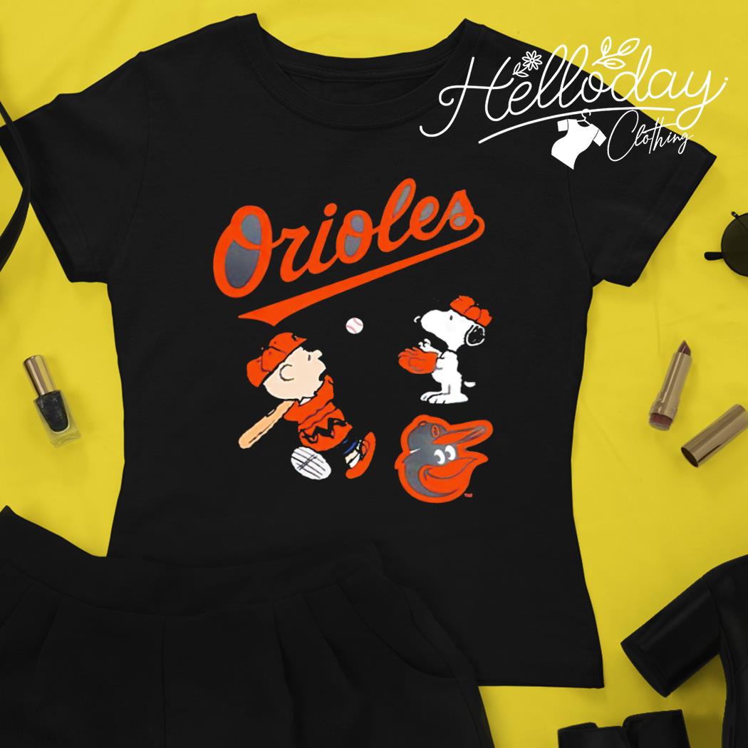 Peanuts Charlie Brown And Snoopy Playing Baseball Baltimore Orioles T-shirt,  hoodie, sweater, long sleeve and tank top