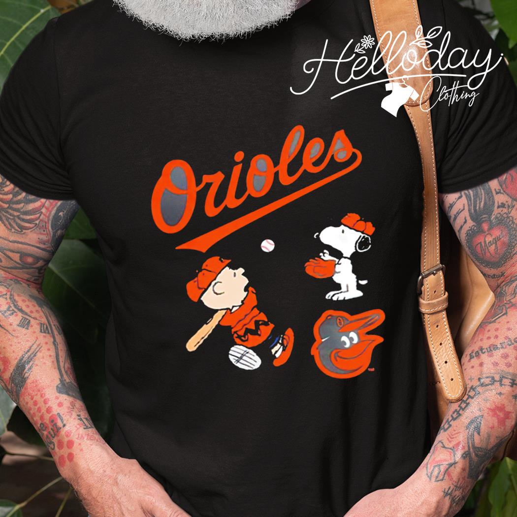 Peanuts Snoopy And Charlie Brown Playing Baseball Baltimore Orioles Shirt,  hoodie, sweater, ladies v-neck and tank top
