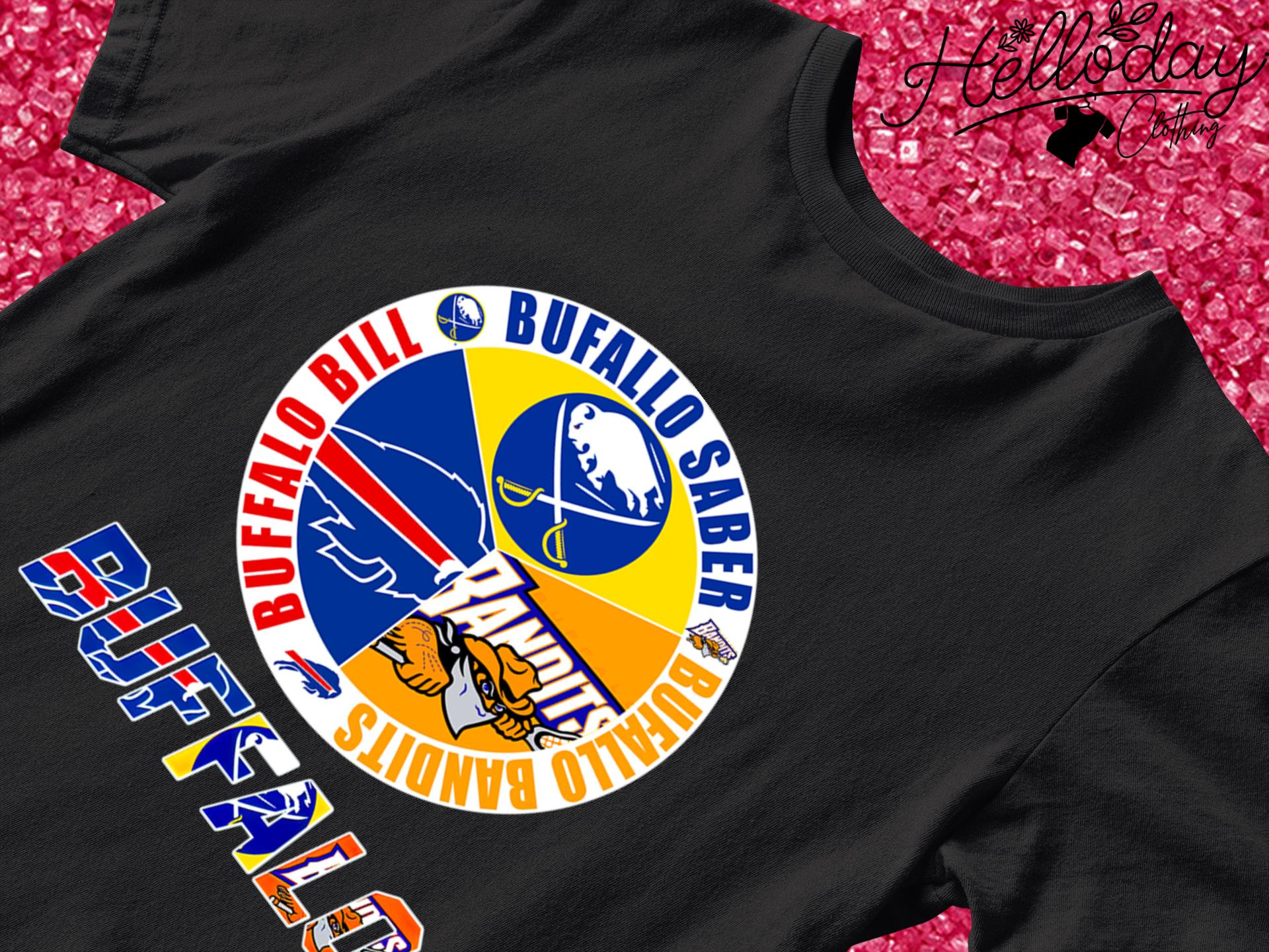 Buffalo Bills Sabres Bandits 3 teams sports circle logo shirt, hoodie,  sweater, long sleeve and tank top