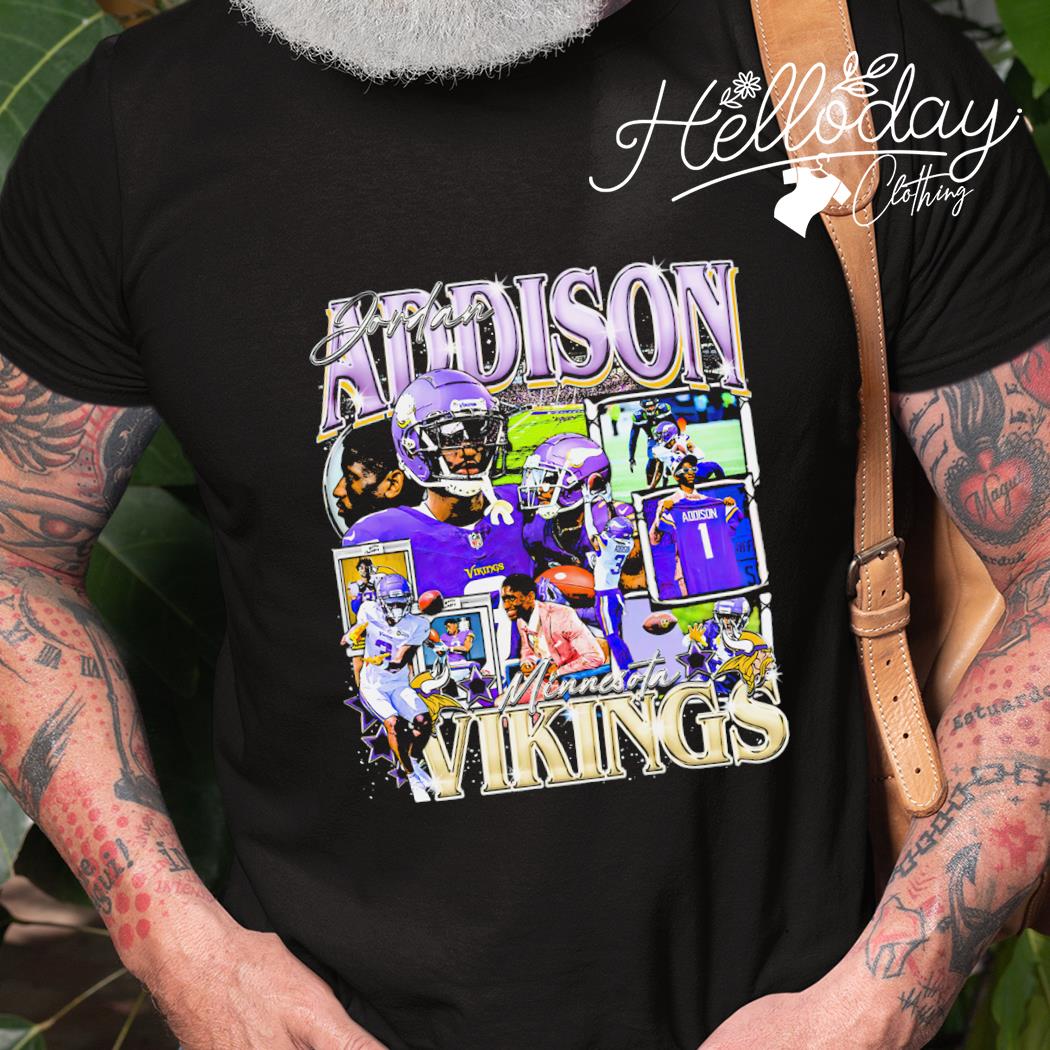 Jordan Addison 1 Minnesota Vikings Football graphic shirt, hoodie, sweater,  long sleeve and tank top