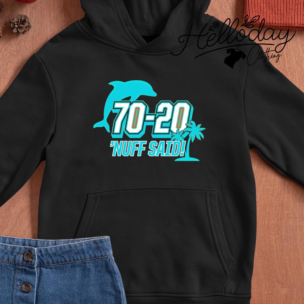 Miami Dolphins 70 20 Nuff Said Shirt