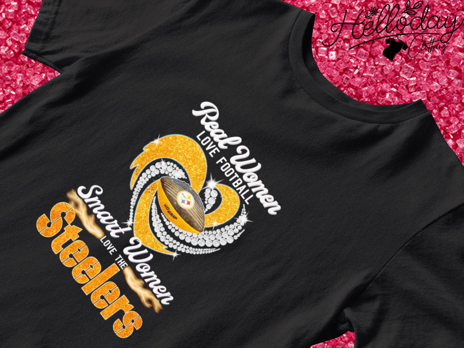 Real Women love football smart women love the Steeler diamond shirt,  hoodie, sweater and long sleeve