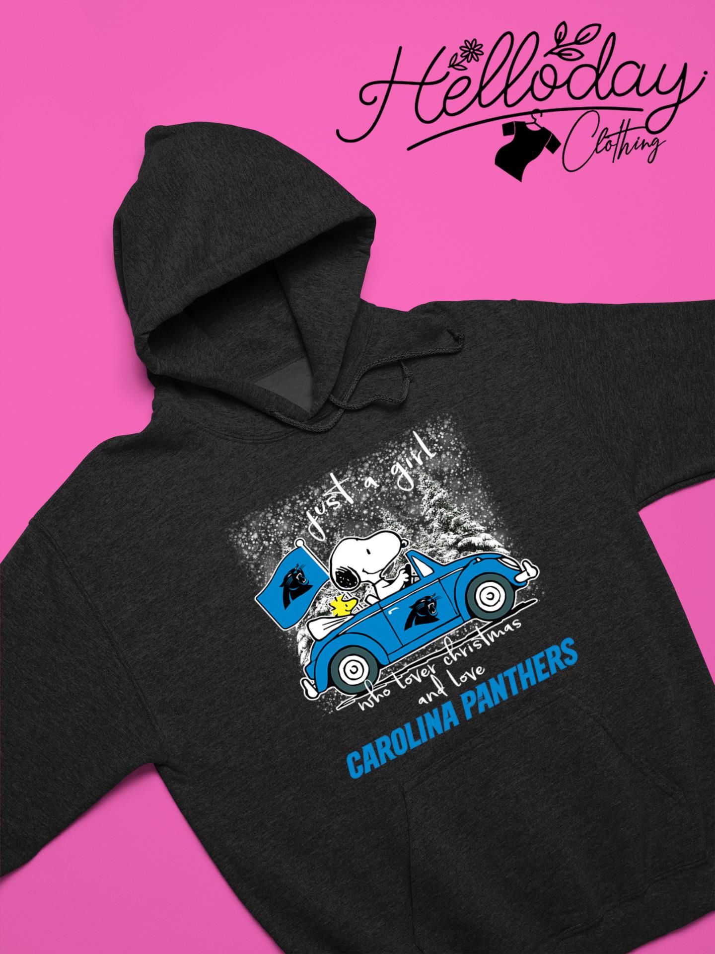 Snoopy just a girl who lover Christmas and love Carolina Panthers