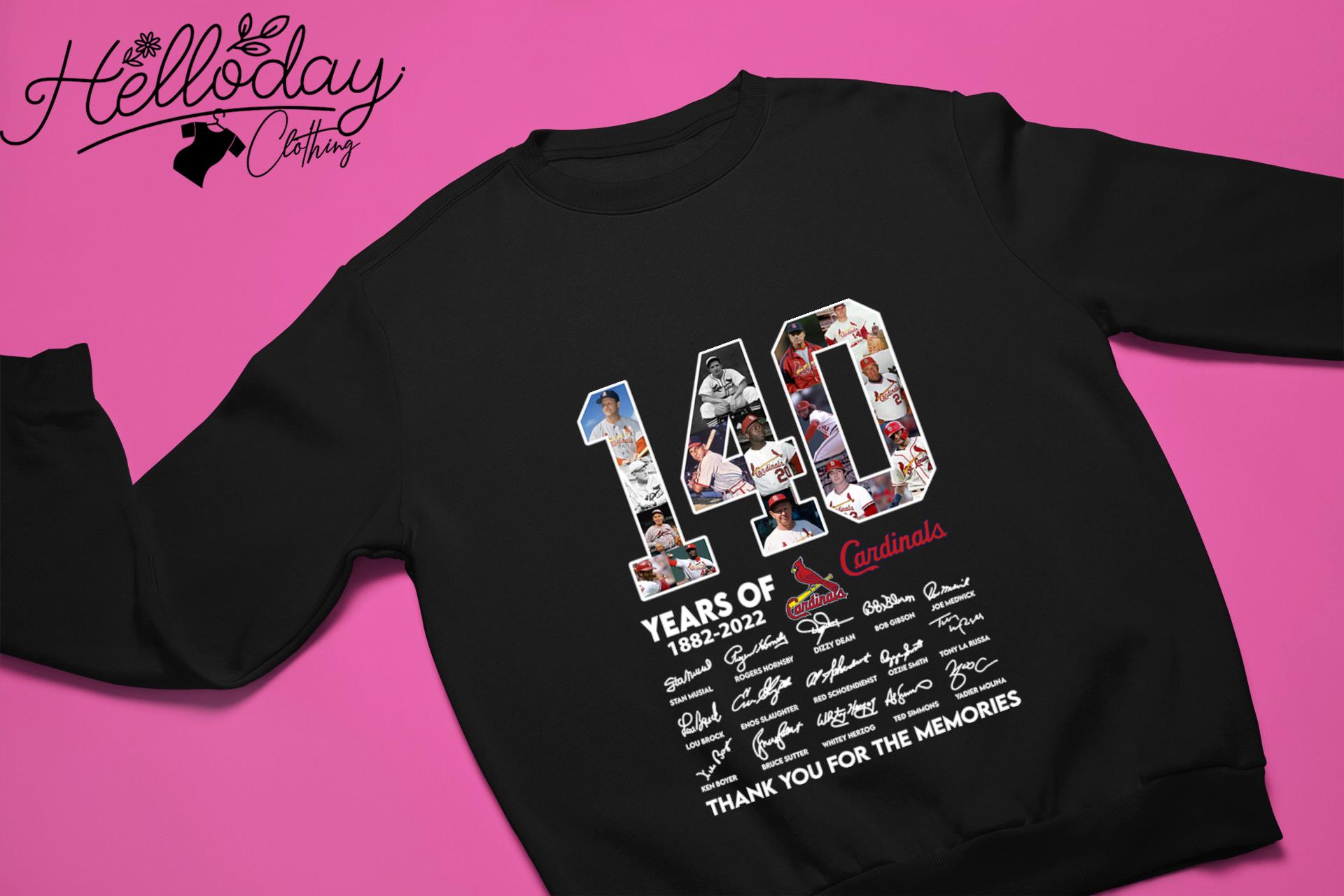 Funny St. Louis Cardinals 140th anniversary 1882 2022 thank you