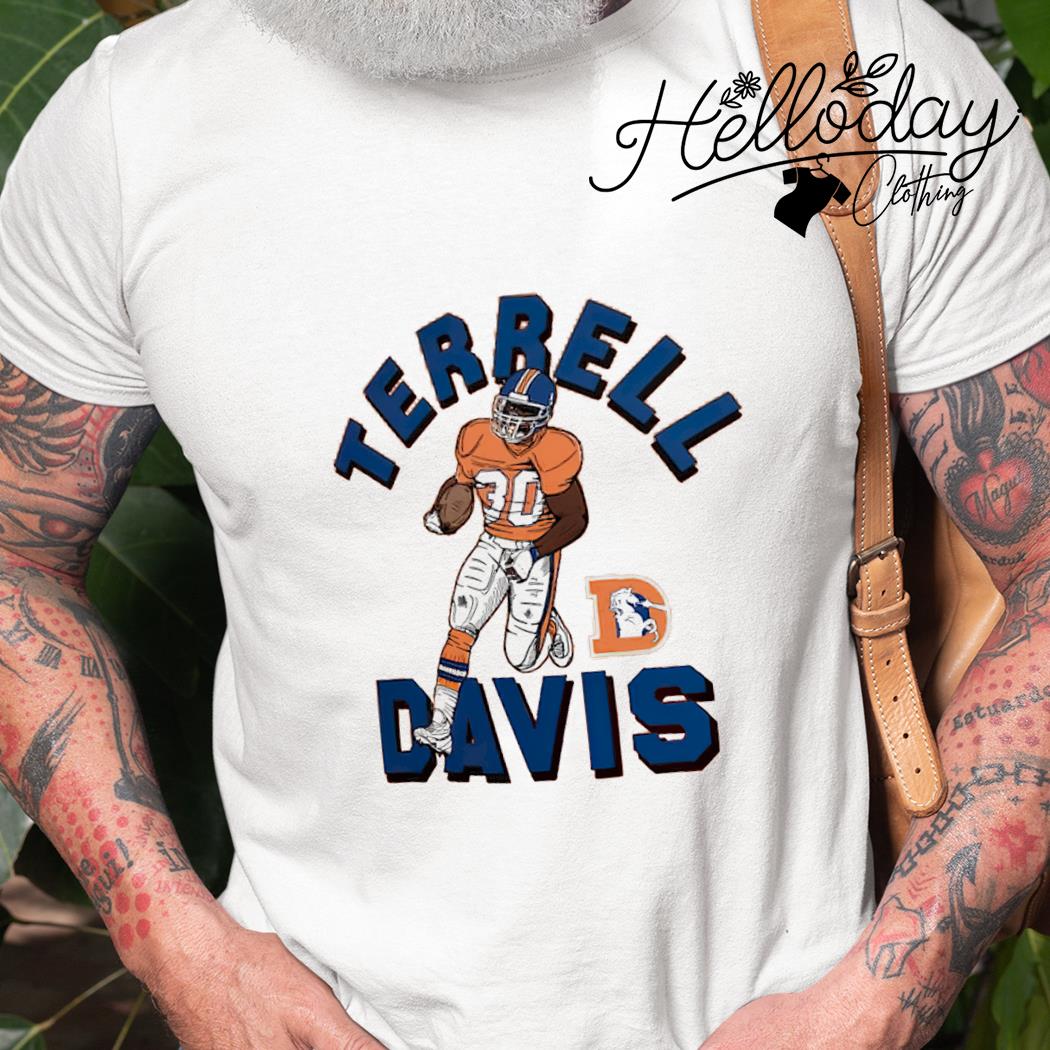 Denver Broncos Adult #30 Terrell Davis Navy Blue/Orange/White Large Lo -  clothing & accessories - by owner - apparel