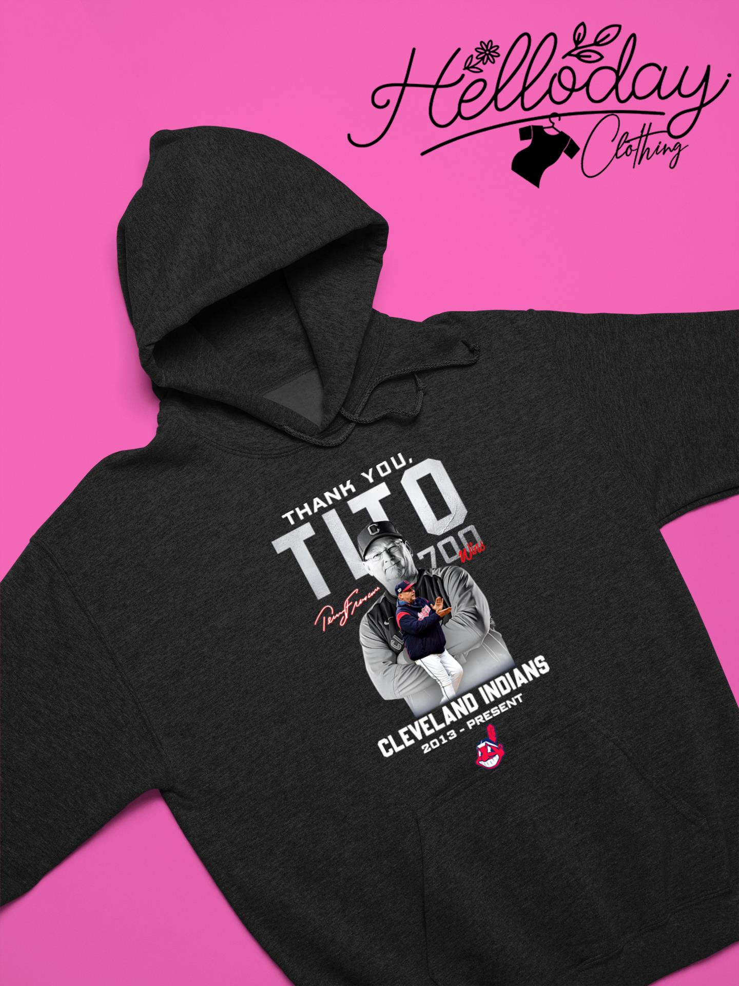 Thank You Tito Cleveland Indians 2013 Present Signature Shirt, hoodie,  sweater and long sleeve