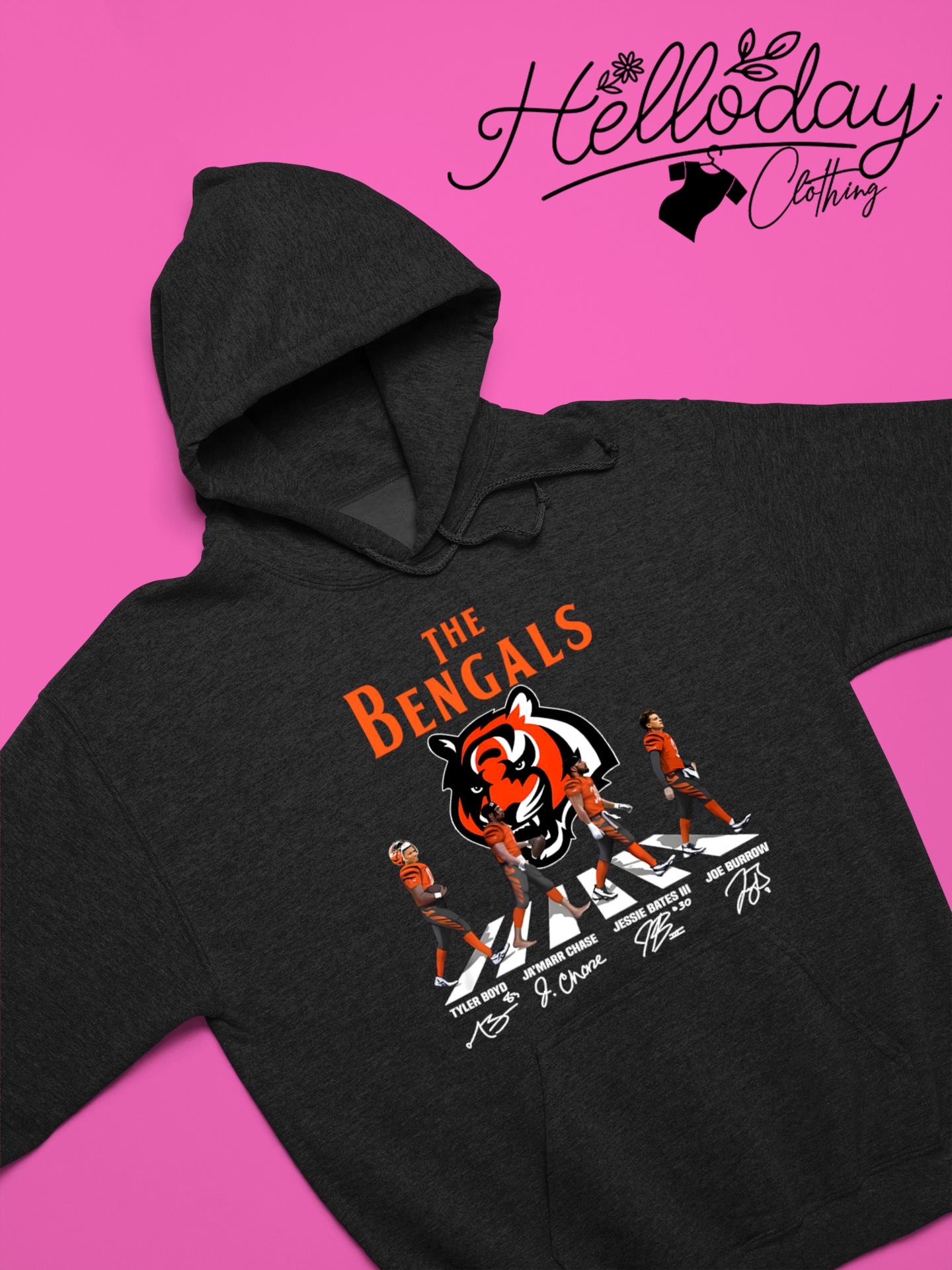 The Bengals abbey road with signatures shirt, hoodie, sweater