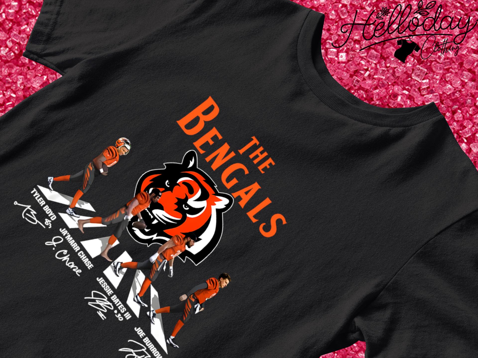 The Bengals Walk Abbey Road signatures shirt gift for fan, hoodie