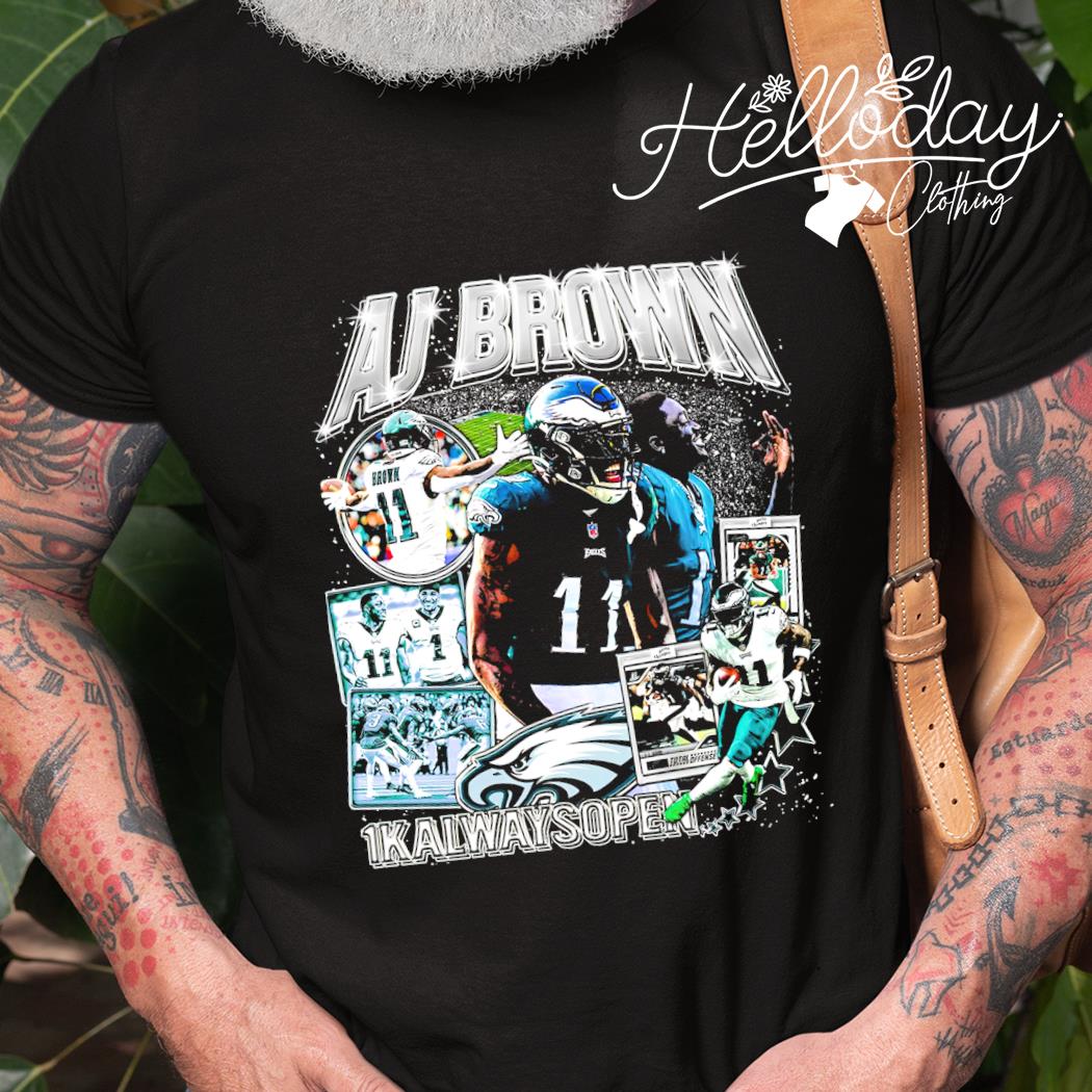 A.J. Brown 11 Philadelphia Eagles football player glitch poster gift shirt,  hoodie, sweater, long sleeve and tank top