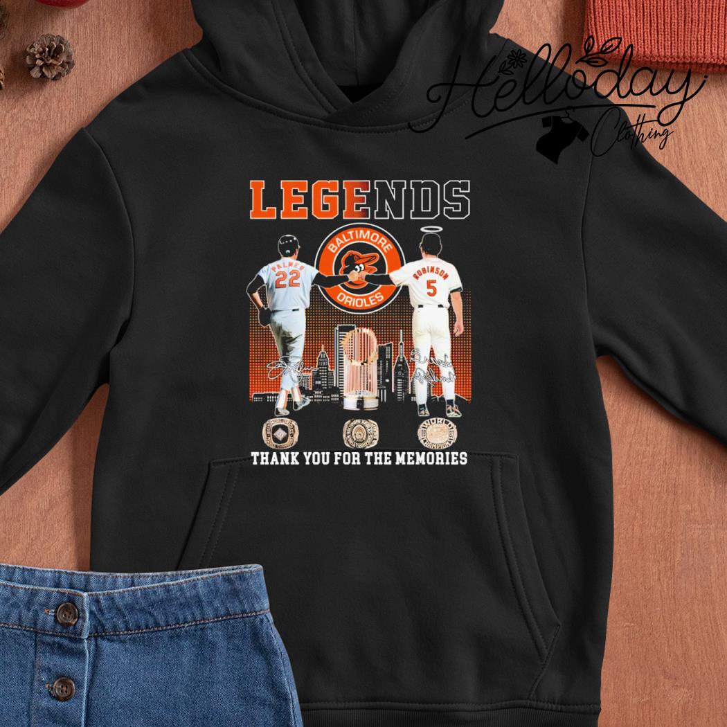 Legends Baltimore Orioles Palmer And Robinson Thank You For The Memories T- Shirt, hoodie, sweater, long sleeve and tank top