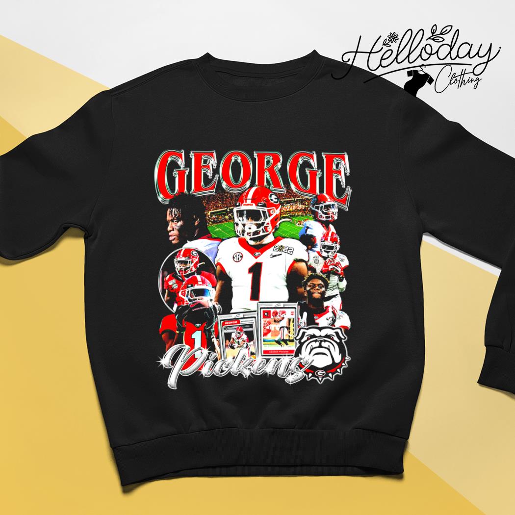 Georgia Bulldogs #1 George Pickens College Football Jersey White - Tee  Fashion Star